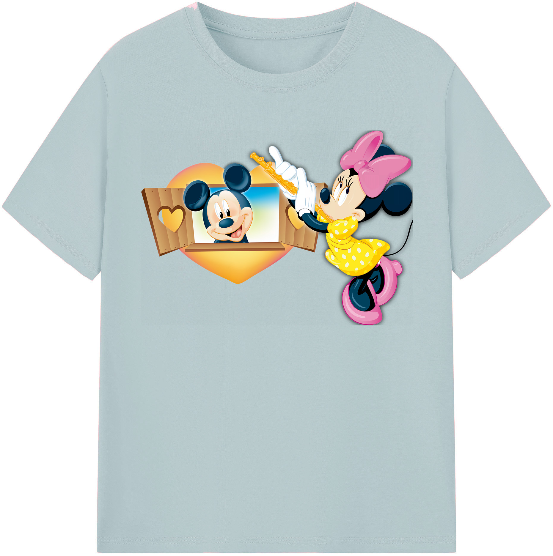 （画像用） ミッキーマウス Mickey Mouse 綿100％半袖Tシャツ（フロントプリント）